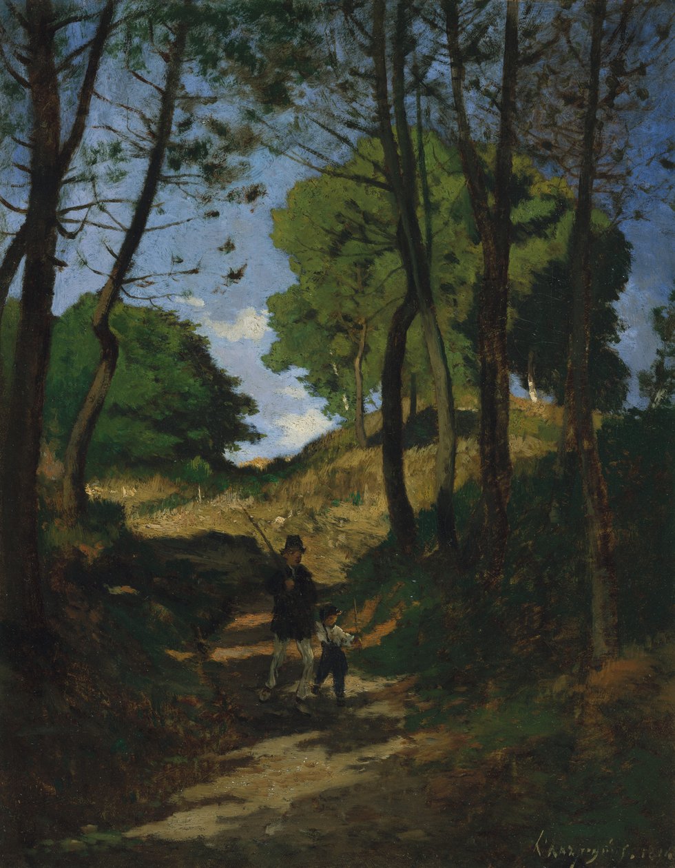 Sparren in Les Trembleaux, nabij Marlotte, 1854 door Henri Joseph Harpignies