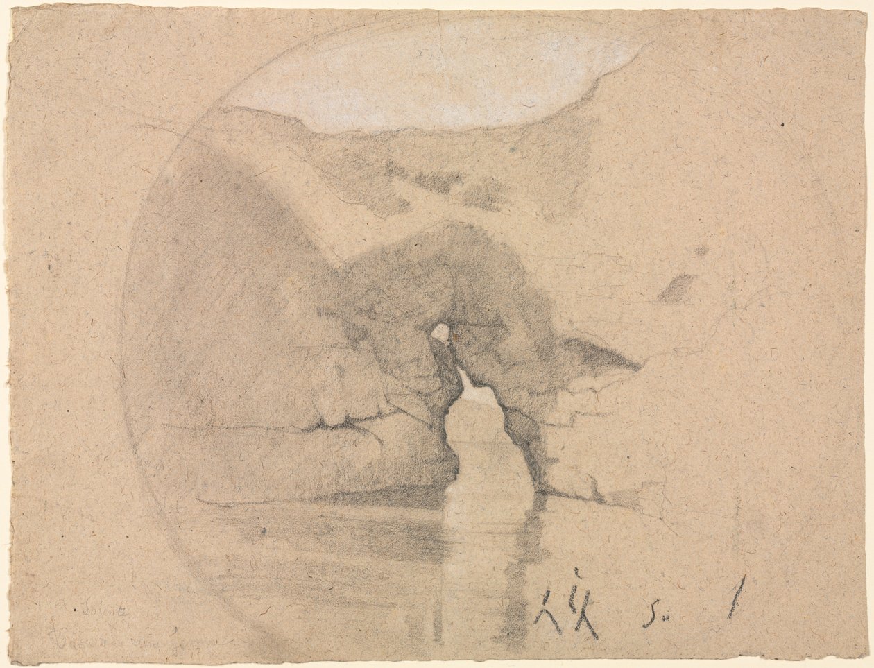 Sorrente, Baden van de Koningin Jeanne door Henri Joseph Harpignies
