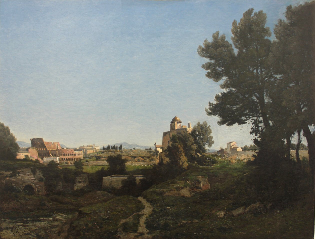Uitzicht op Rome vanaf de Palatijn, 1865 door Henri Joseph Harpignies
