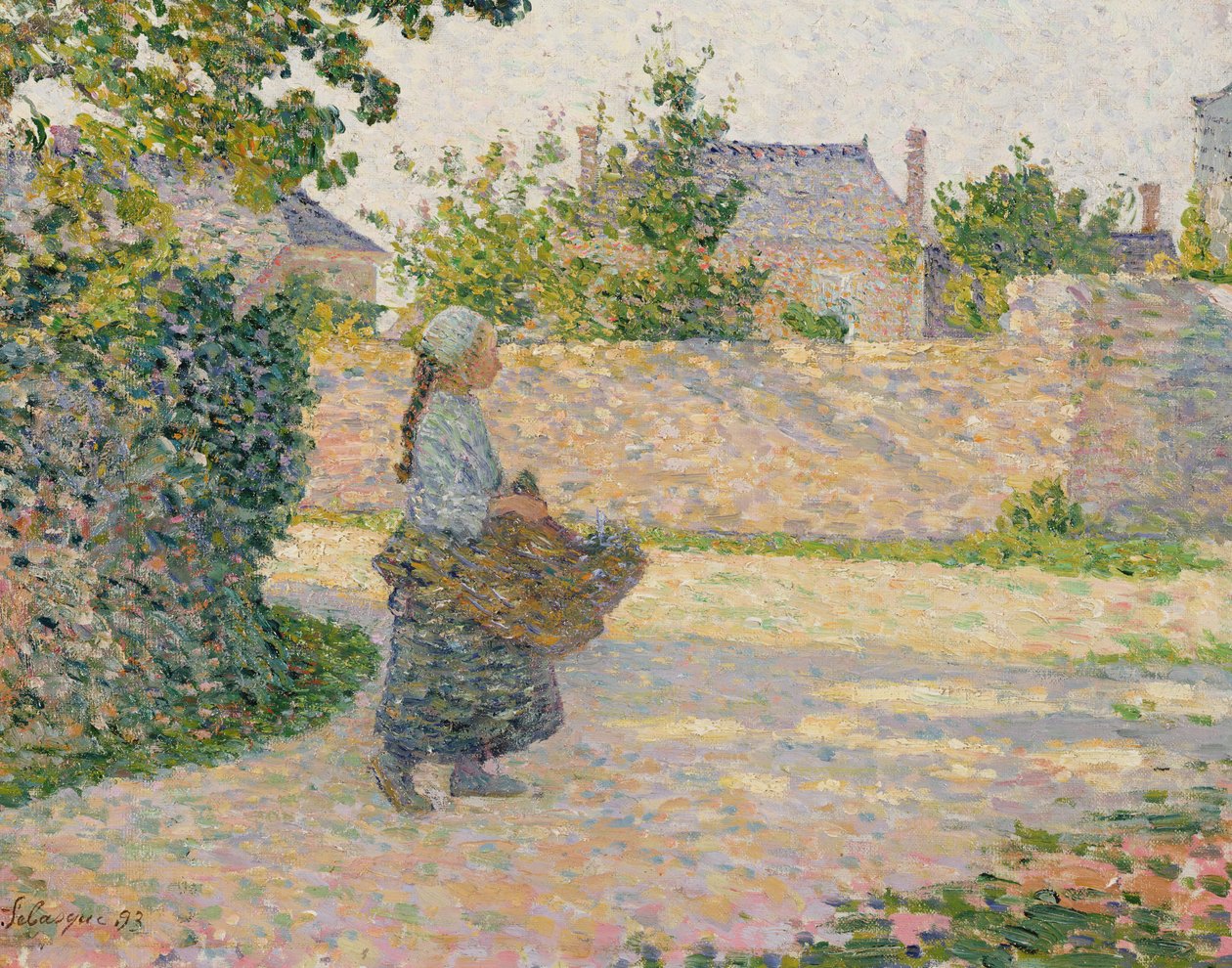 Boerenmeisje Keert Terug naar het Dorp, 1893 door Henri Lebasque