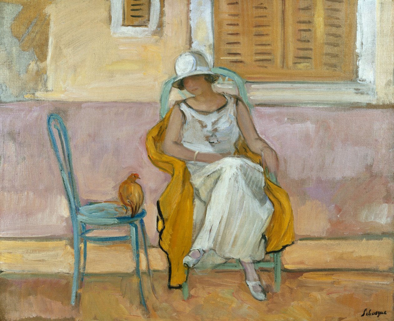 Vrouw in een Witte Jurk, ca. 1923 door Henri Lebasque