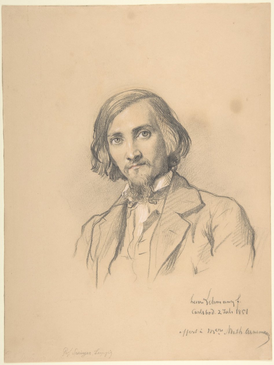 Portret van Anton Heinrich Springer (1825-1895) door Henri Lehmann