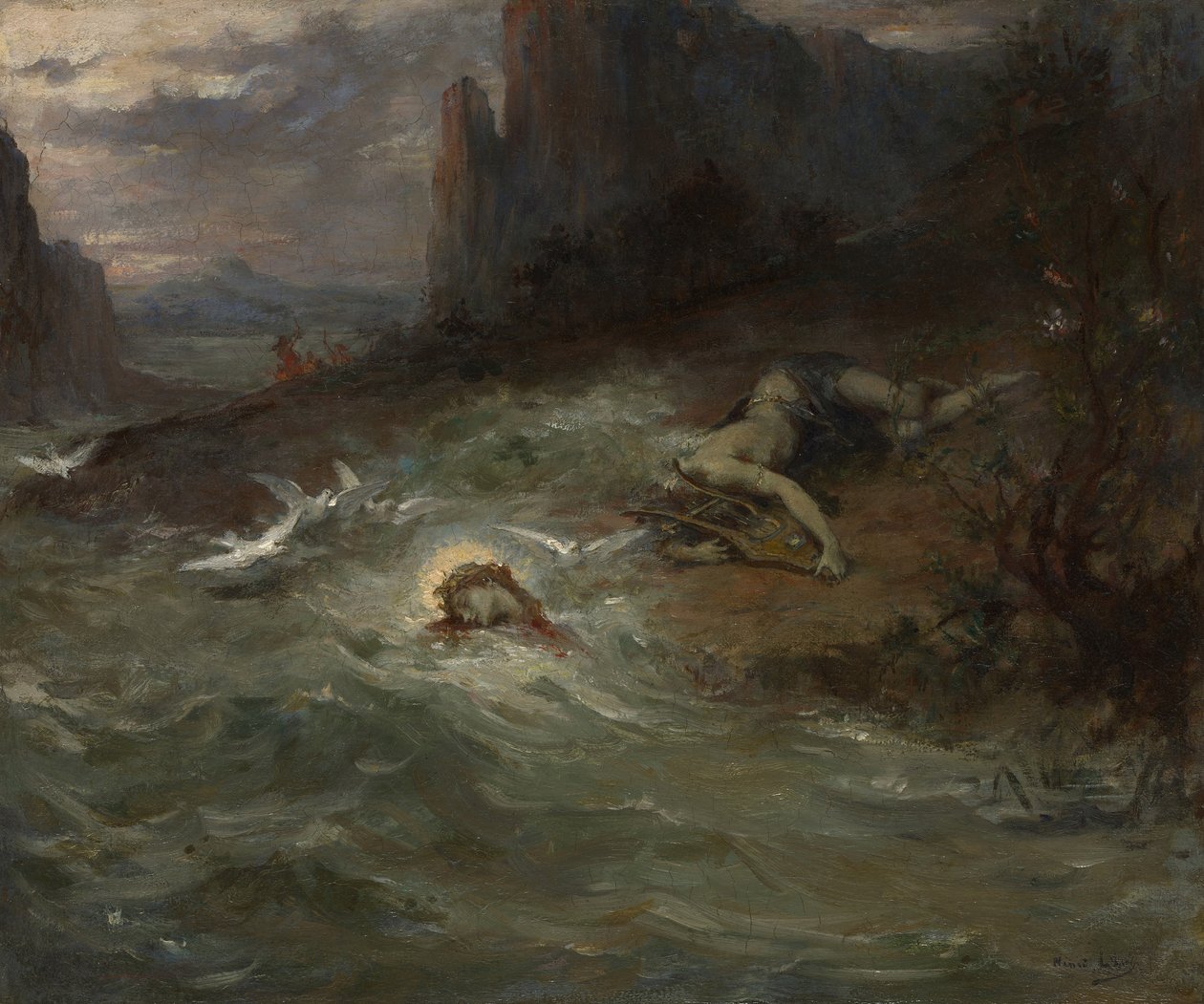 De dood van Orpheus, ca. 1870 door Henri Leopold Levy