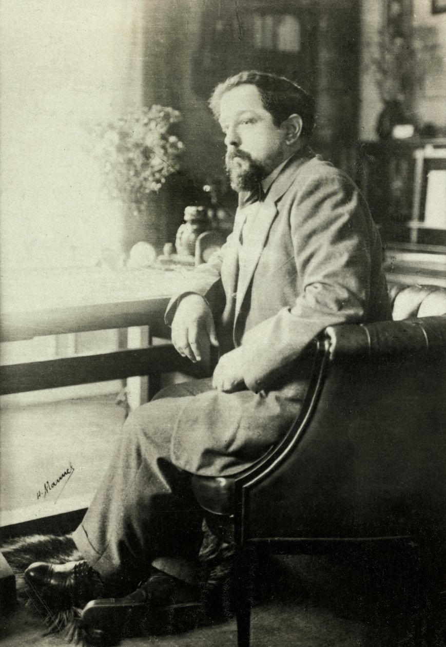 Portret van Claude Debussy (foto) door Henri Manuel