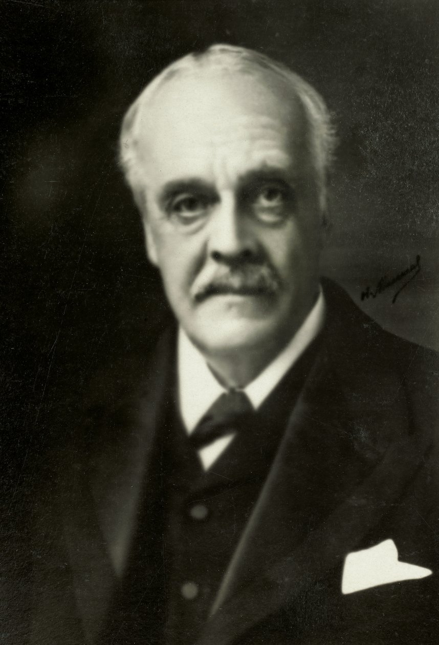 Portret van Lord Arthur Balfour (foto) door Henri Manuel
