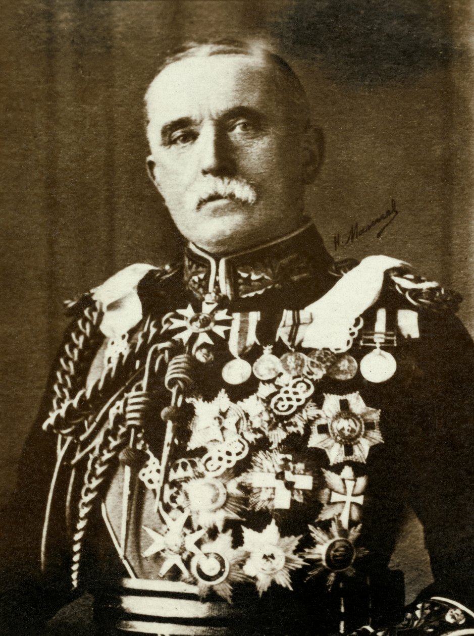 Portret van Marechal John French (foto) door Henri Manuel