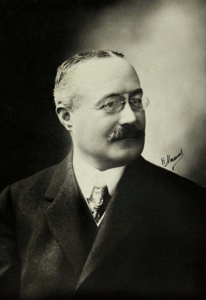 Portret van Pierre Mille (foto) door Henri Manuel