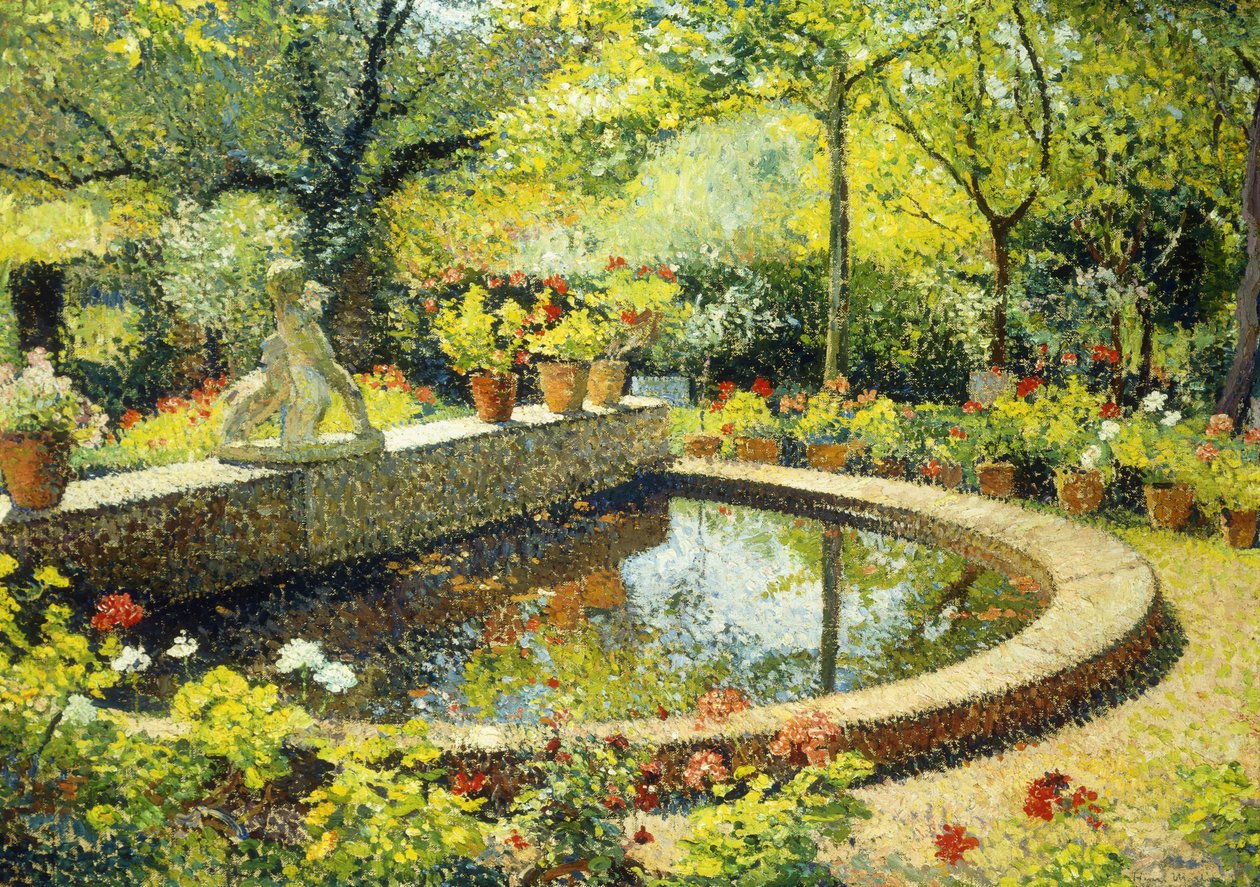 De vijver bij Marquayrol door Henri Martin