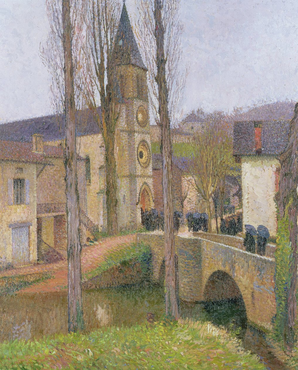 Tijd voor de mis in Labastide du Vert door Henri Martin