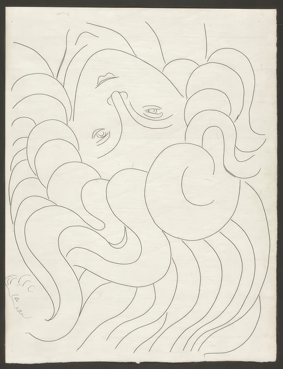 Enkele sonnetten: "Met haar zuivere nagels...", plaat 25 uit Poesies de Mallarmé door Henri Matisse