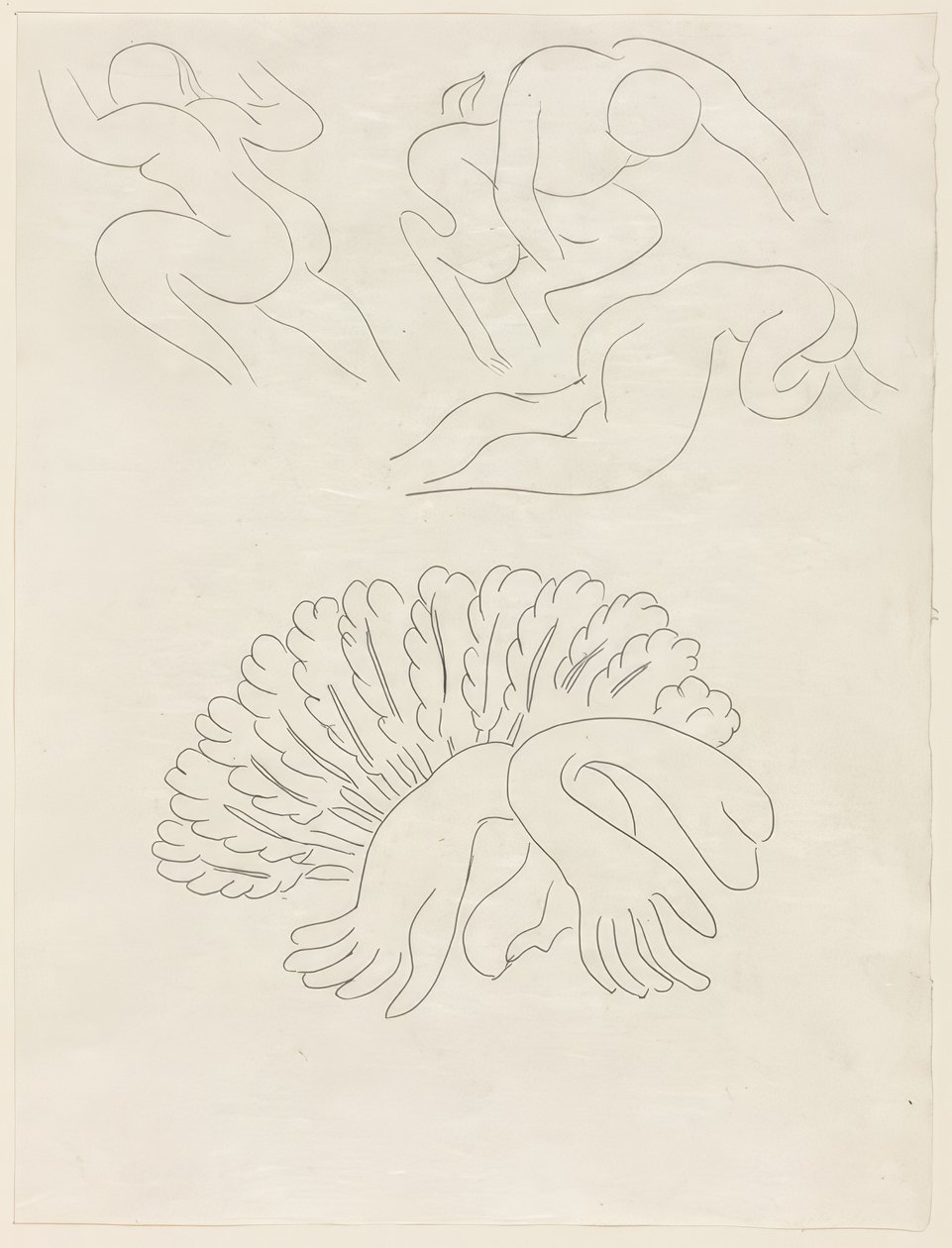 Autre Eventail, de Mademoiselle Mallarmé, plaat 21 uit Poesies de Mallarmé door Henri Matisse