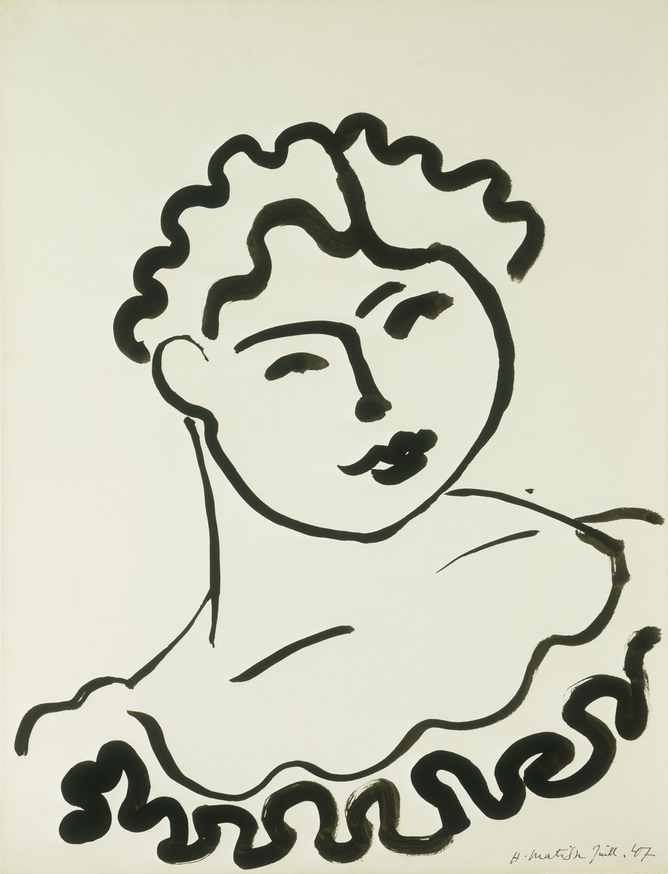 Buste van een vrouw (Tati) door Henri Matisse