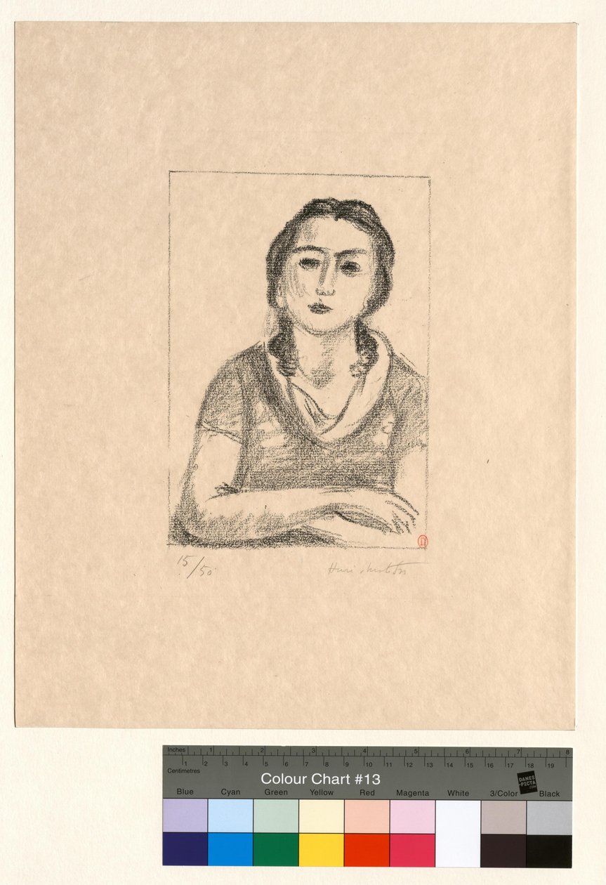 Buste van een jong meisje, met gekruiste armen door Henri Matisse