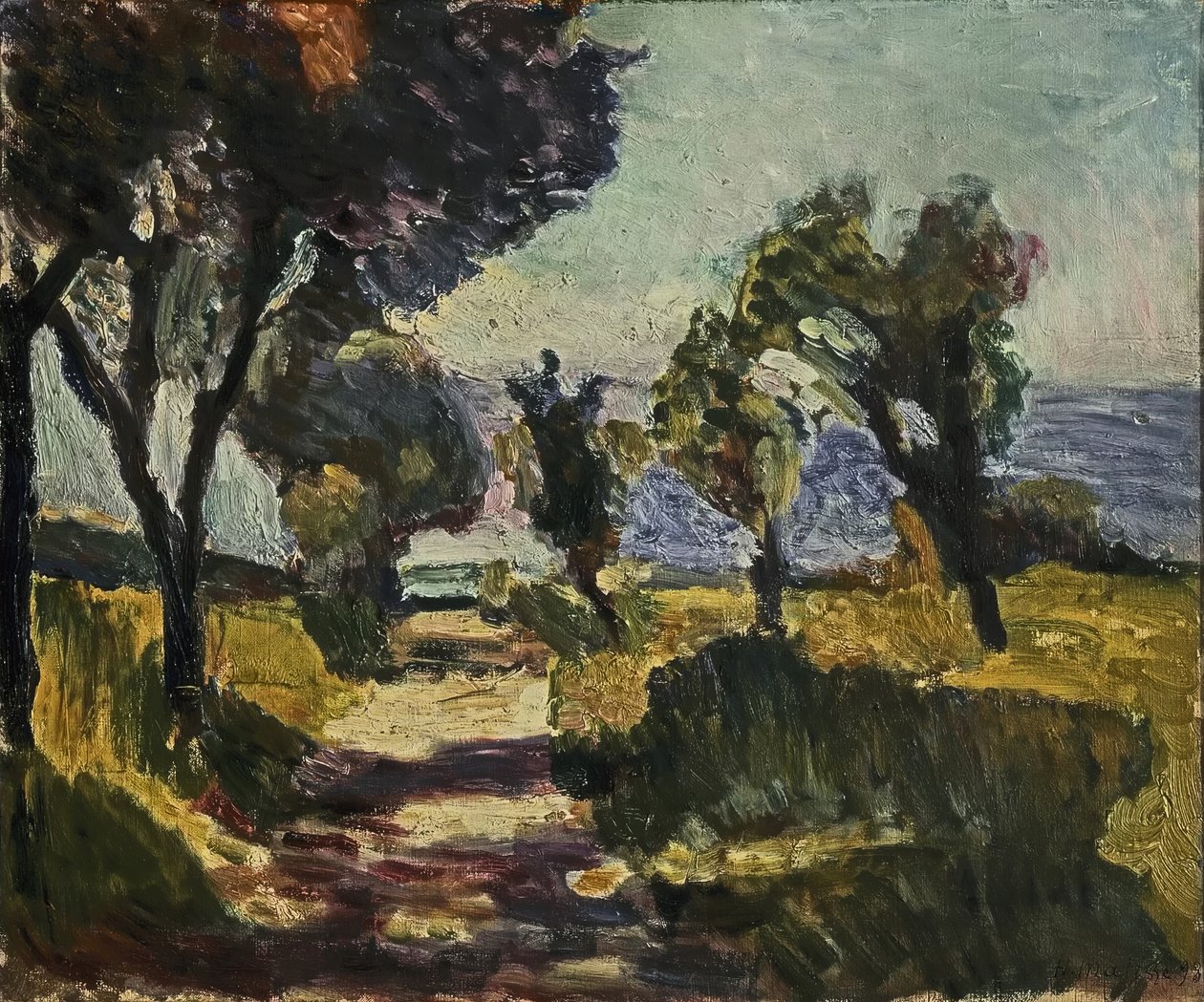 Corsicaans landschap met olijfbomen door Henri Matisse
