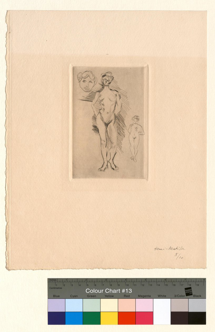 Twee naakten, één hoofd door Henri Matisse