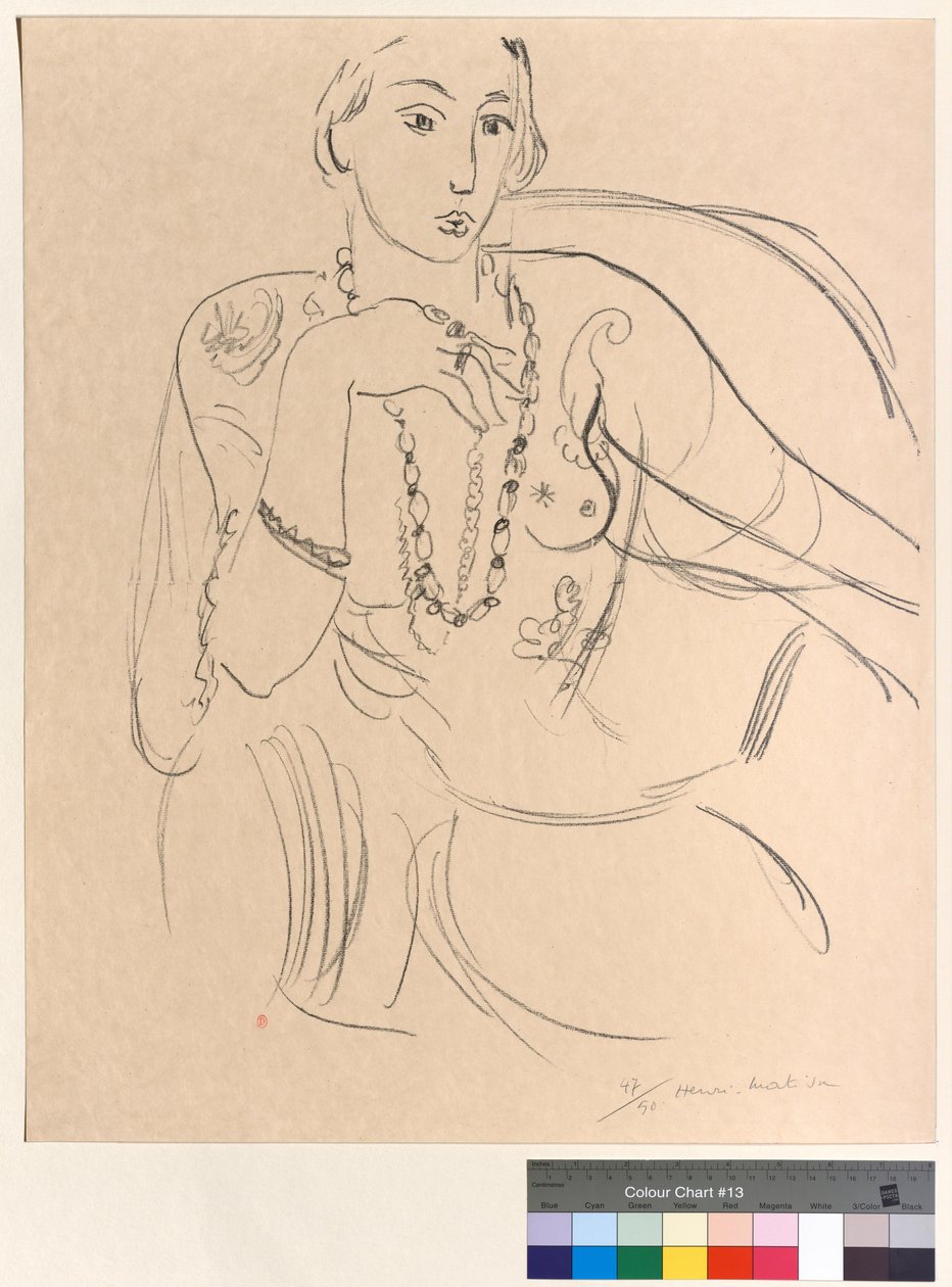Vrouw met een ketting door Henri Matisse
