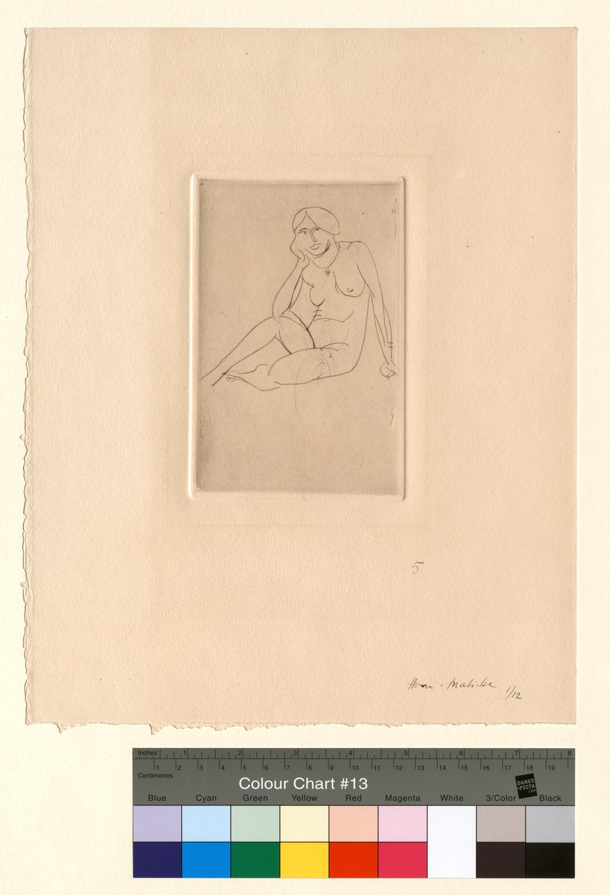 Zittende figuur - Naakt door Henri Matisse