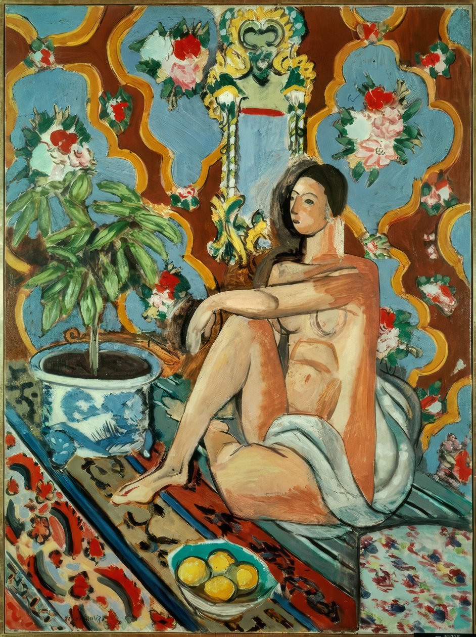 Figuur decoratief op fond ornamental door Henri Matisse