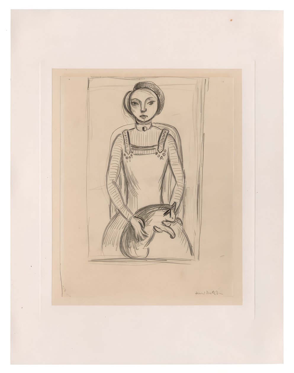 Meisje met een kat door Henri Matisse