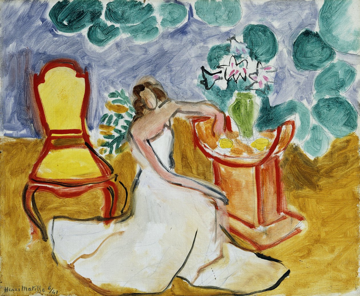 Meisje met de witte jurk door Henri Matisse