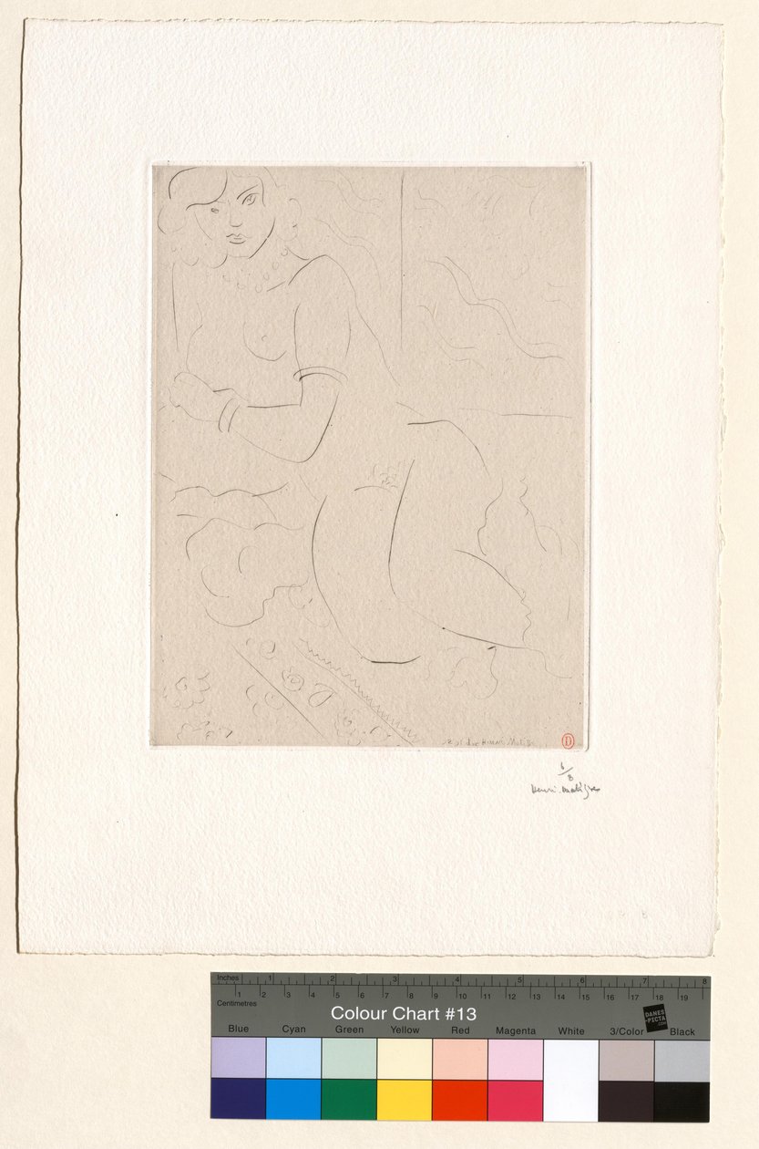 Groot liggend naakt in driekwartprofiel door Henri Matisse