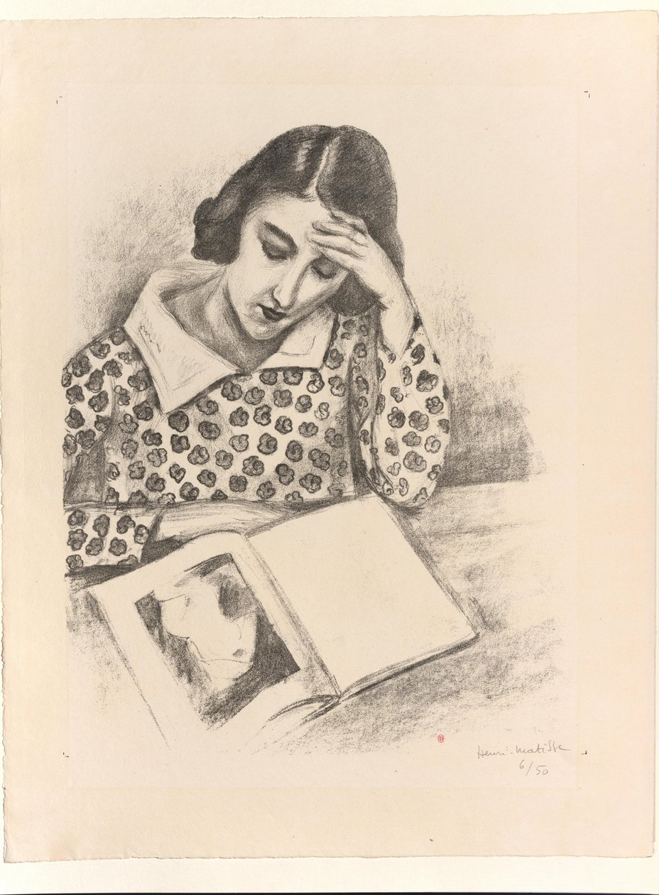 Grote lezende vrouw door Henri Matisse
