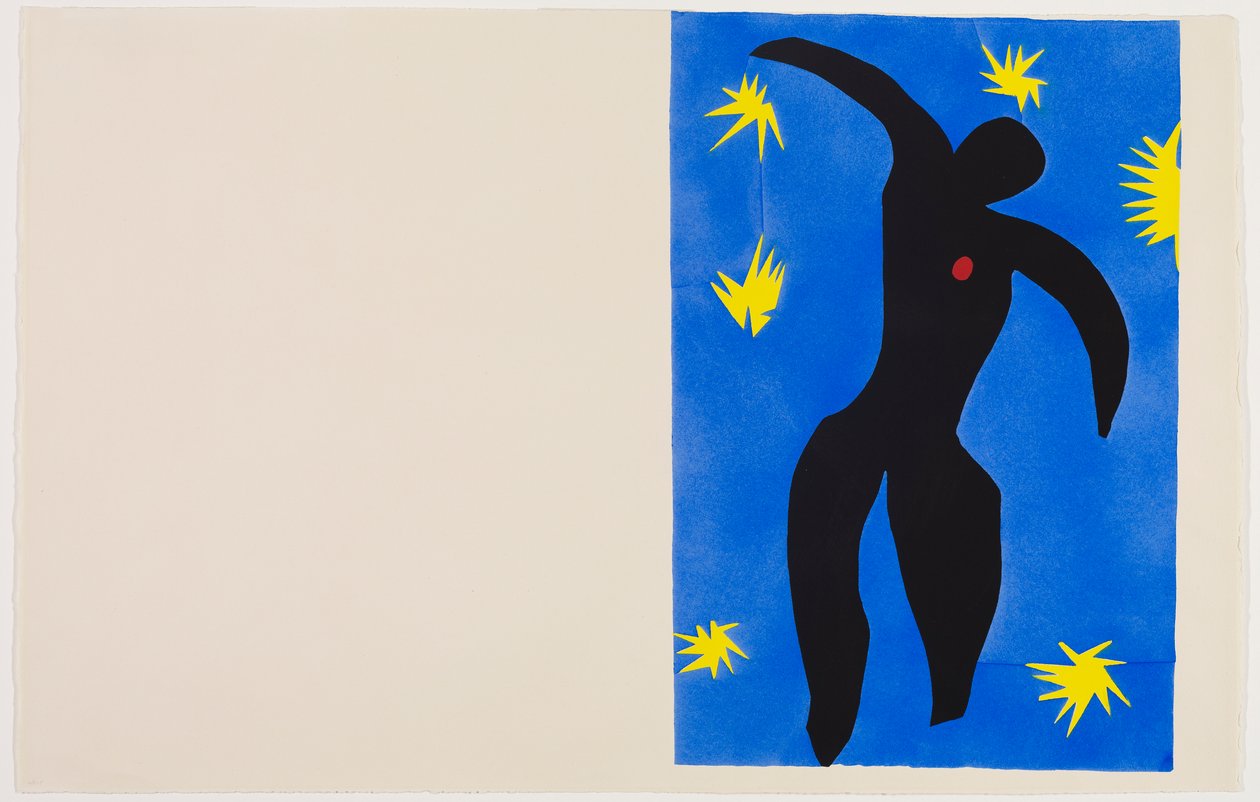 Icare, c.1943 (pochoir gedrukt in kleureninkt op velijnpapier) door Henri Matisse
