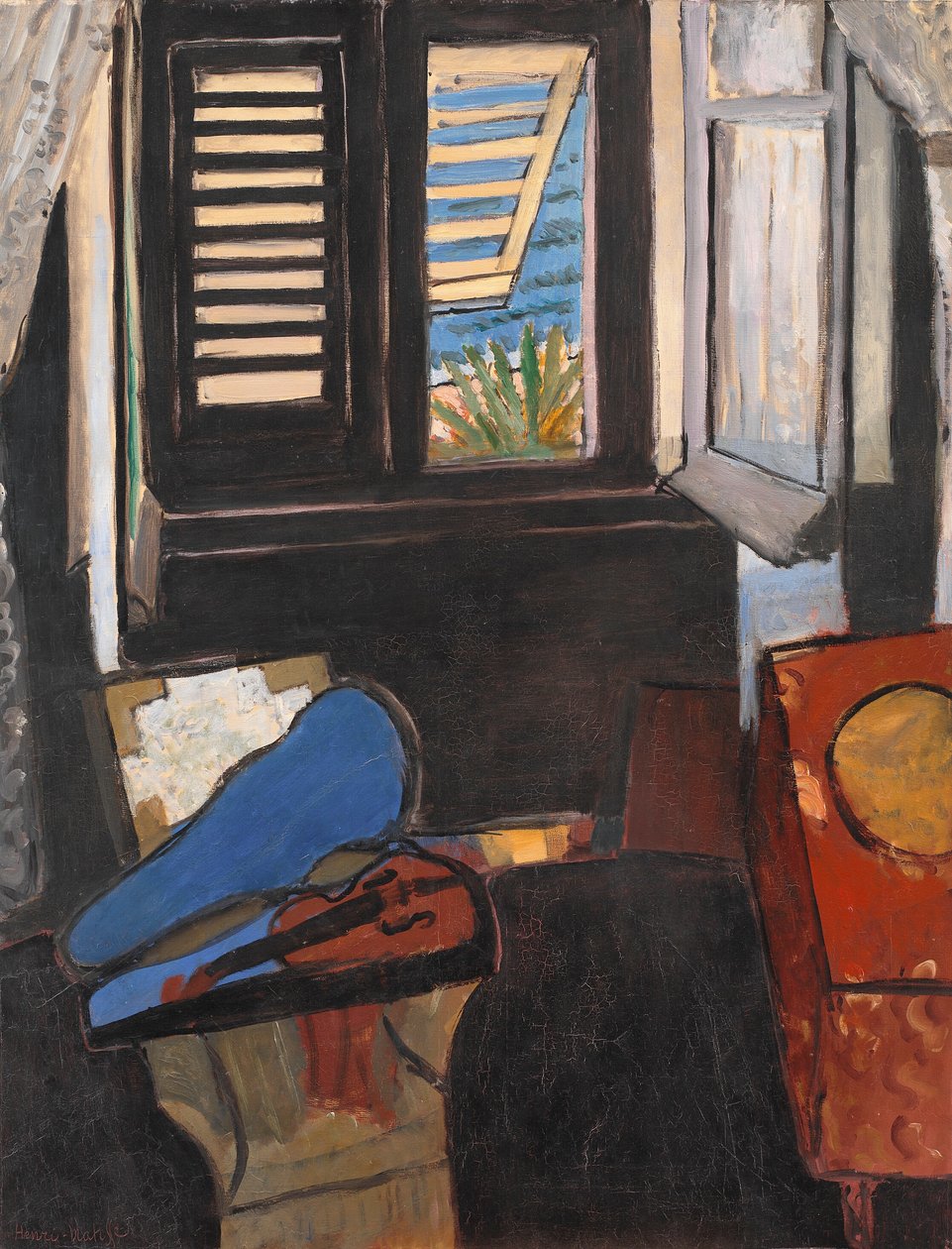 Interieur met een viool door Henri Matisse