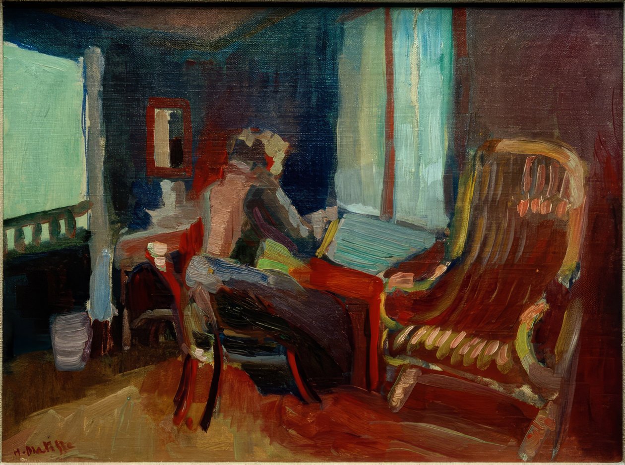 Zwitsers interieur (Jane Matisse) door Henri Matisse