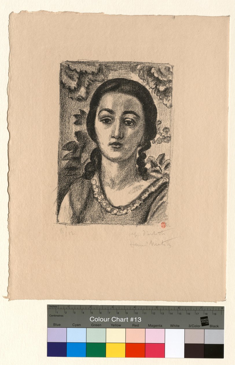 Jong meisje met bruine krullen door Henri Matisse