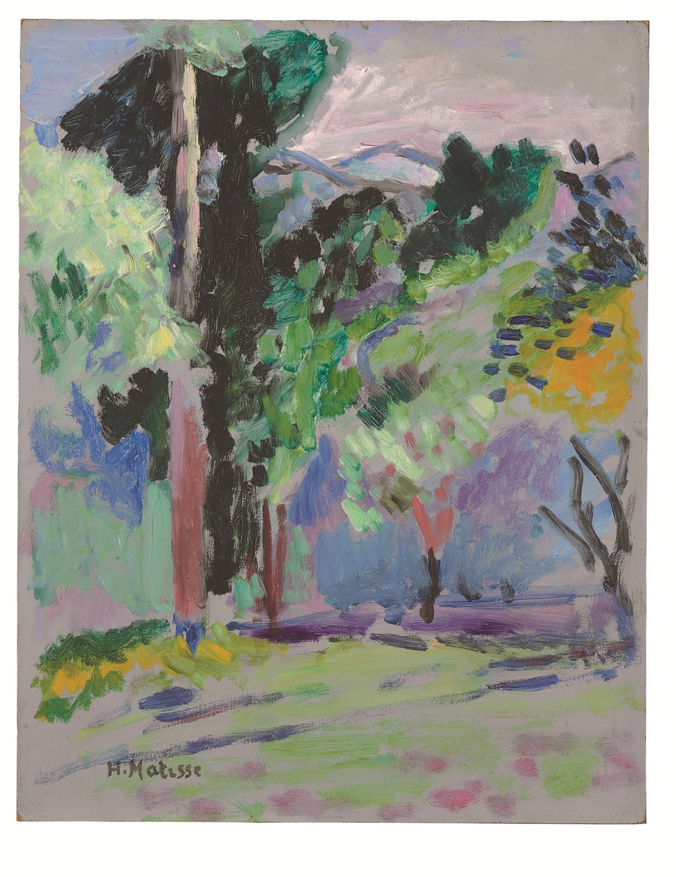 Landschap bij Collioure, ca. 1905-1906 (olieverf op paneel) door Henri Matisse