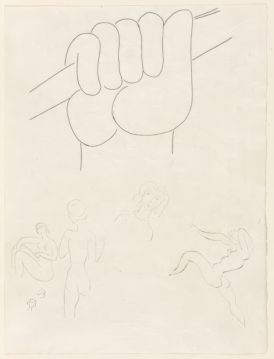 Le Guignon, plaat twee uit Poesies de Mallarmé door Henri Matisse