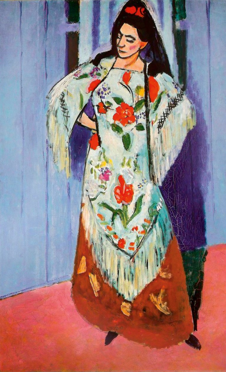 Madame Matisse met Manilla sjaal door Henri Matisse
