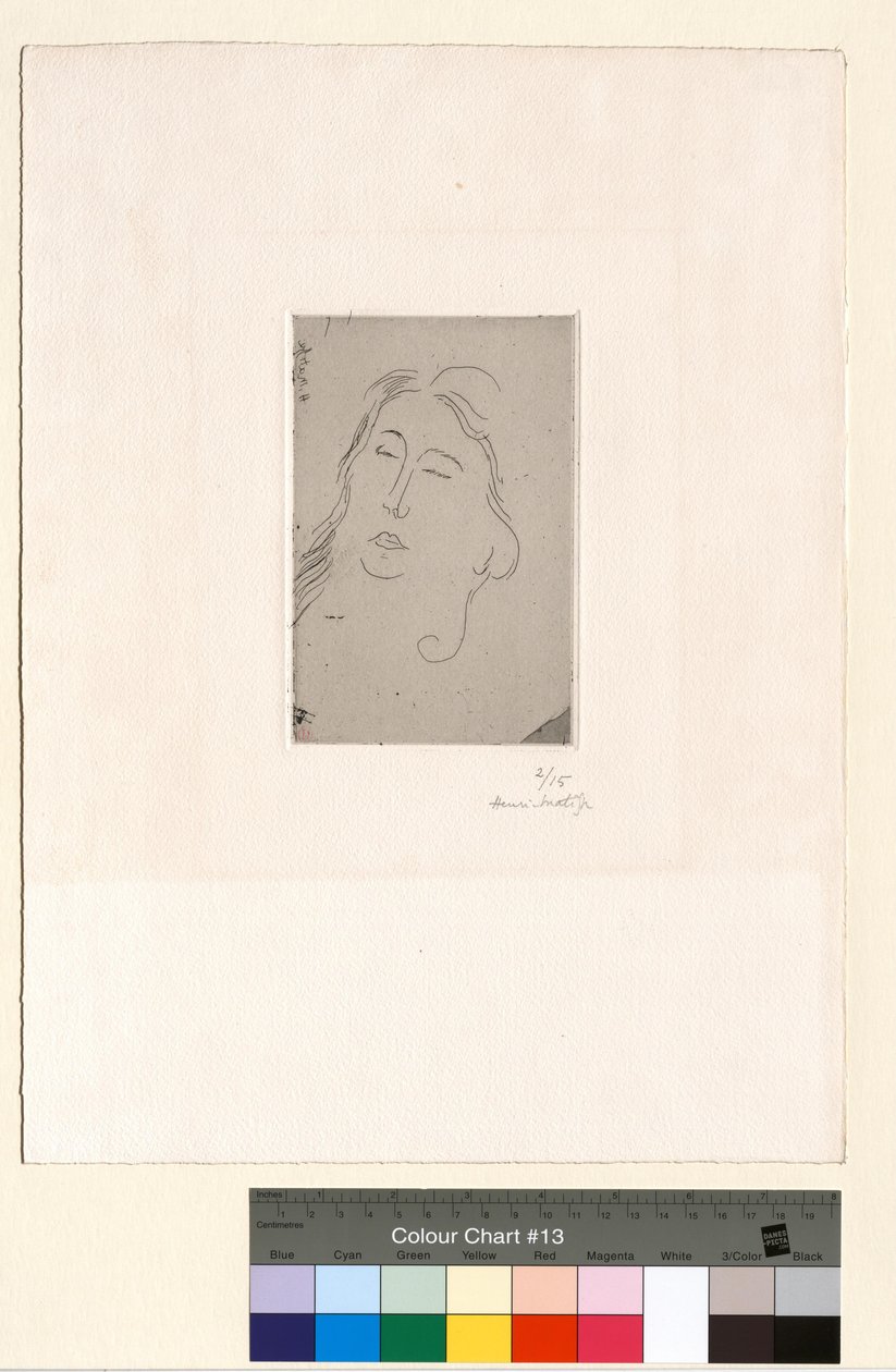 Marguerite, met gesloten ogen door Henri Matisse