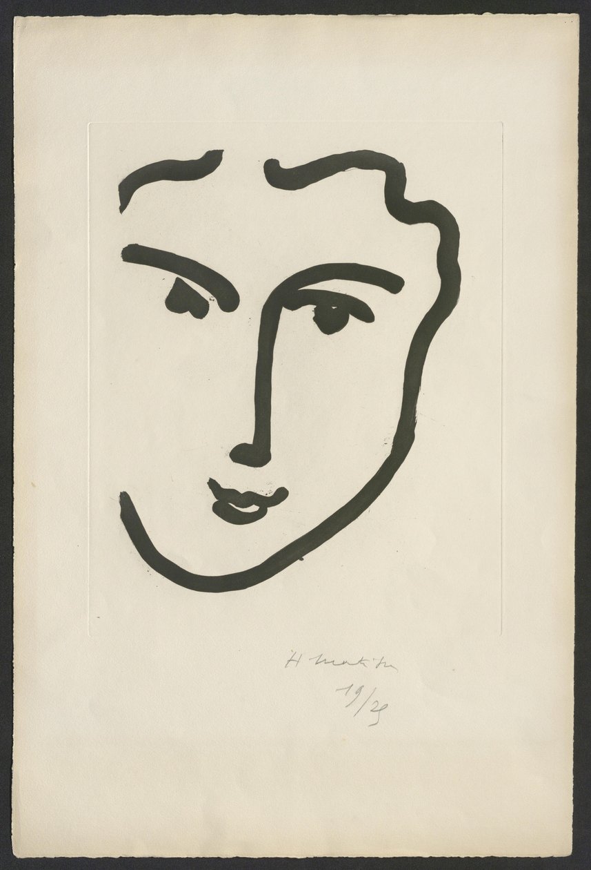 Nadia met de opgewekte glimlach door Henri Matisse