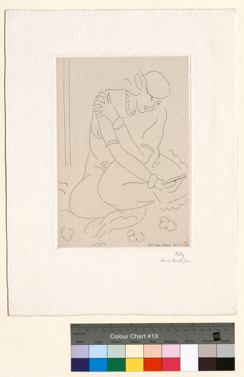Gehurkt naakt, hand op de schouder door Henri Matisse