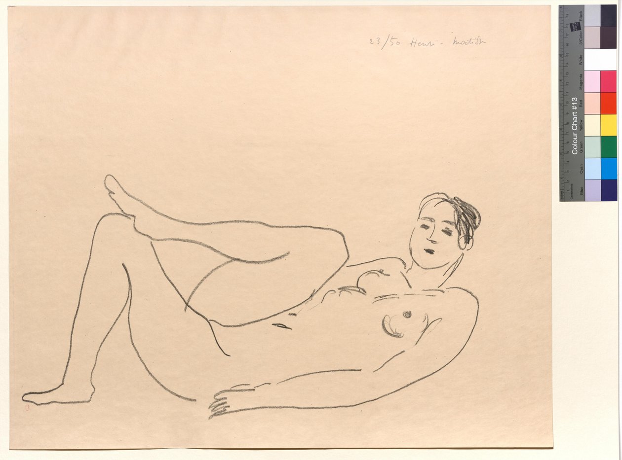 Liggend naakt, gebogen been: Studie van benen door Henri Matisse