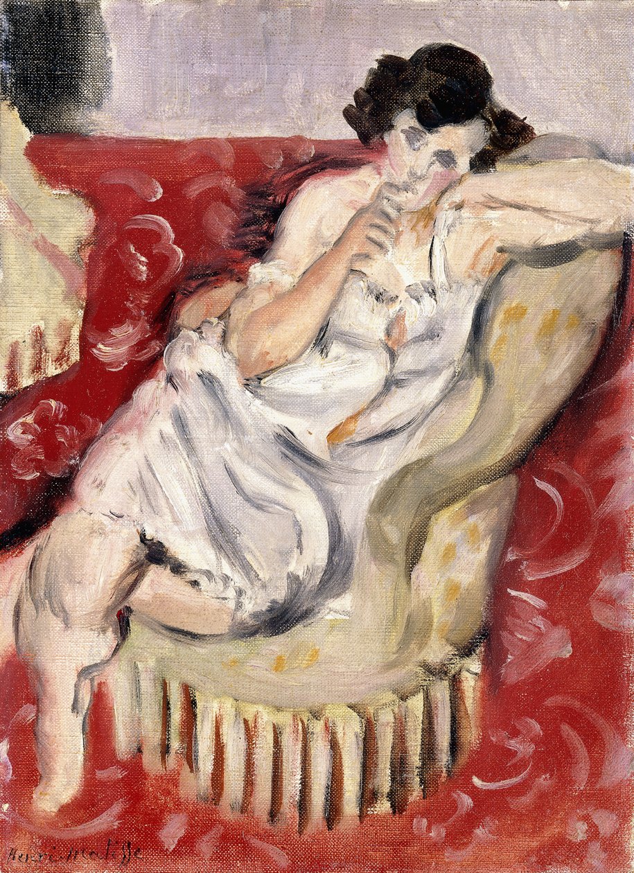 Naakt met een fauteuil door Henri Matisse