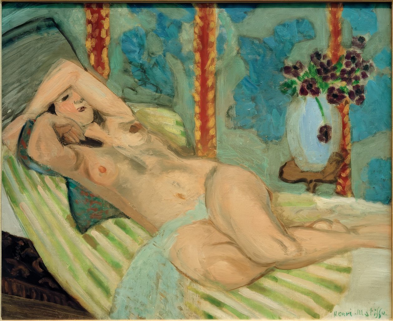 Odalisque (naakt op blauwe achtergrond) door Henri Matisse