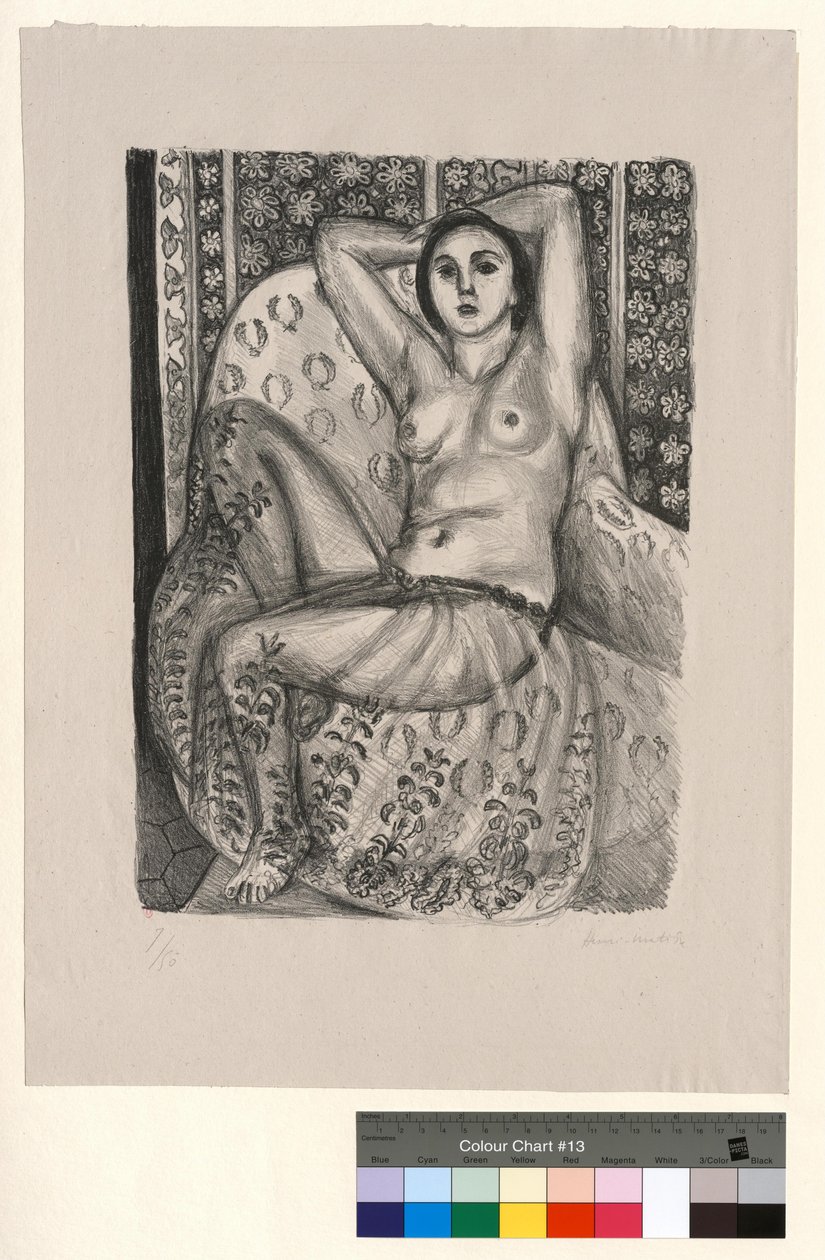 Zittende odalisque met een tule rok door Henri Matisse