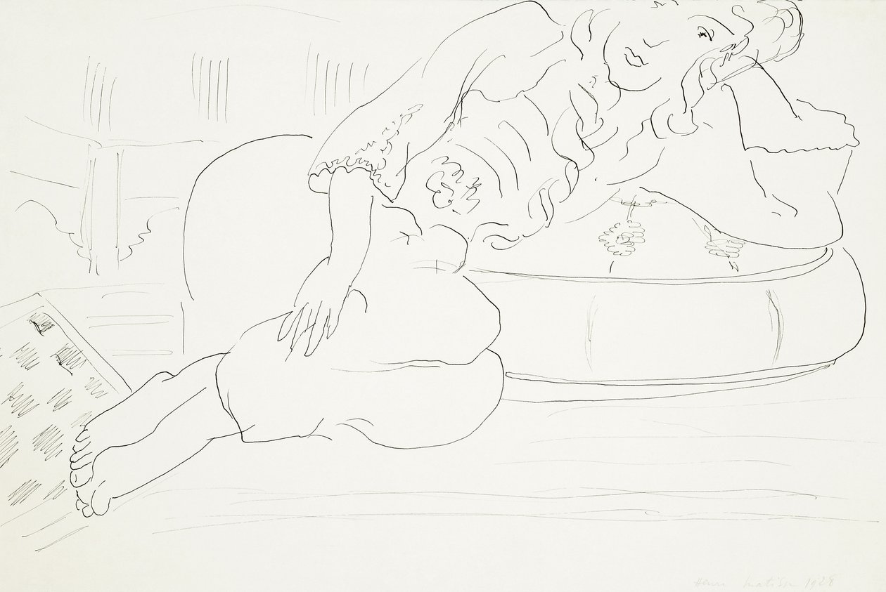 Odalisque dambord, kussen door Henri Matisse