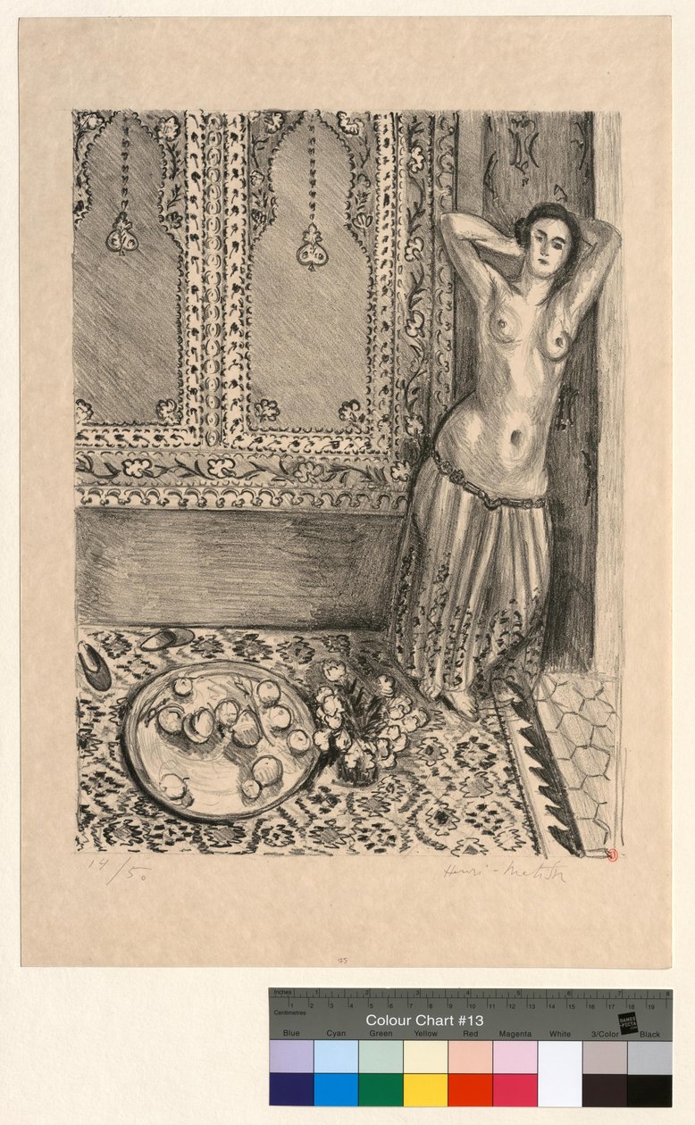 Staande odalisk met fruitschaal door Henri Matisse