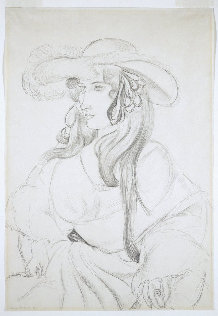Gepluimde Hoed door Henri Matisse