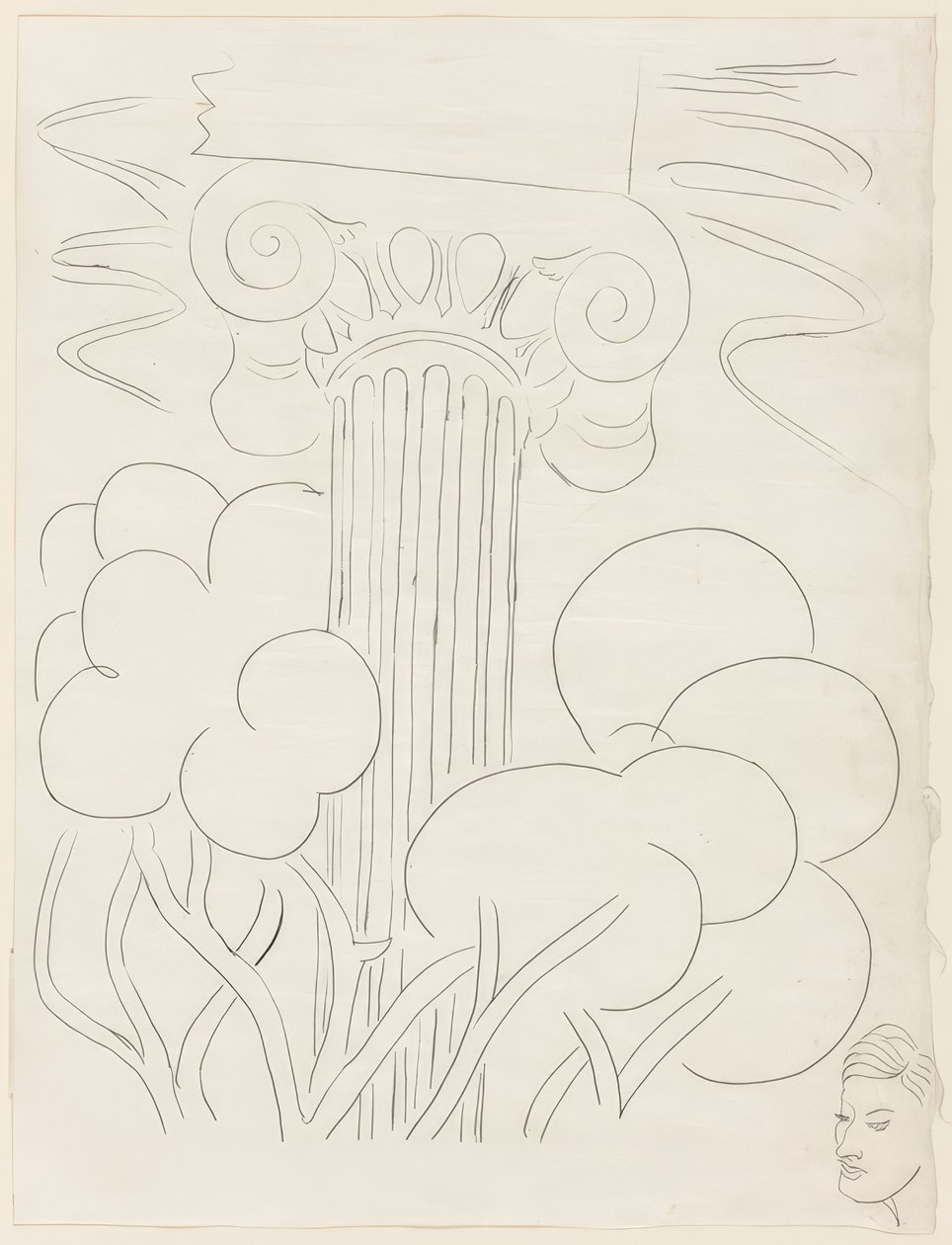 Verschillende sonnetten: "A la nue accablante...", plaat 29 uit Poesies de Mallarmé door Henri Matisse