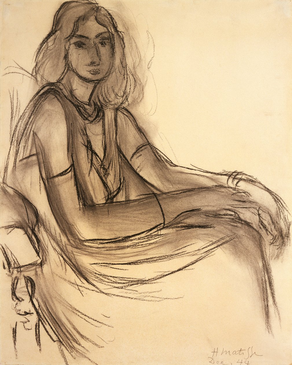 Portret van een vrouw door Henri Matisse