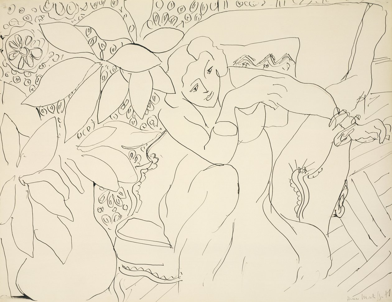Zittende vrouw door Henri Matisse