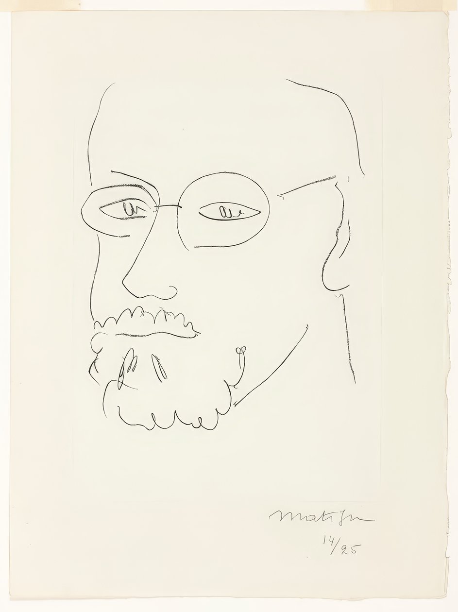 Zelfportret, driekwartaanzicht door Henri Matisse