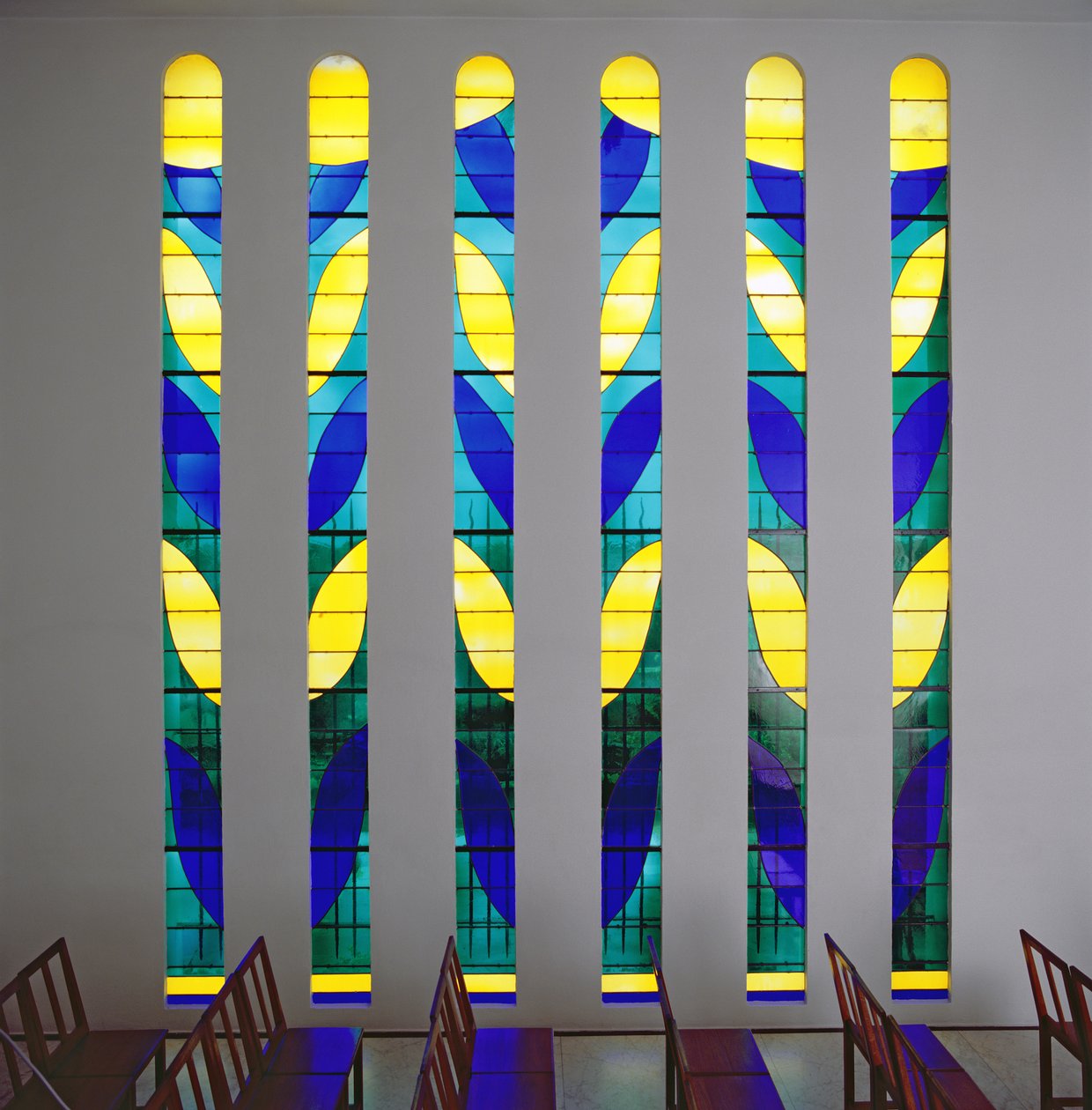 Gebrandschilderd glas in de Rozenkranskapel, Vence door Henri Matisse
