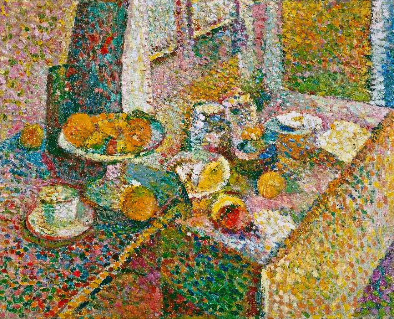 Stilleven (dressoir en tafel) door Henri Matisse