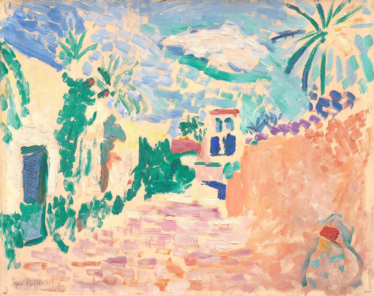 Straat in Biskra, Algerije door Henri Matisse